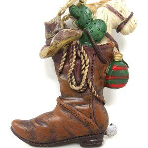Western Cowboy Boot Christmas Ornament Horse Cactus Lasso Spur